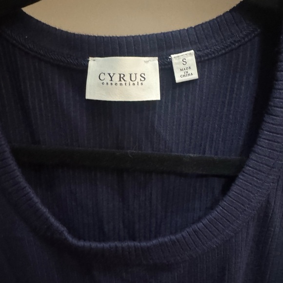 Cyrus Essentials Navy Blue Ribbed Tank Top - Picture 3 of 3